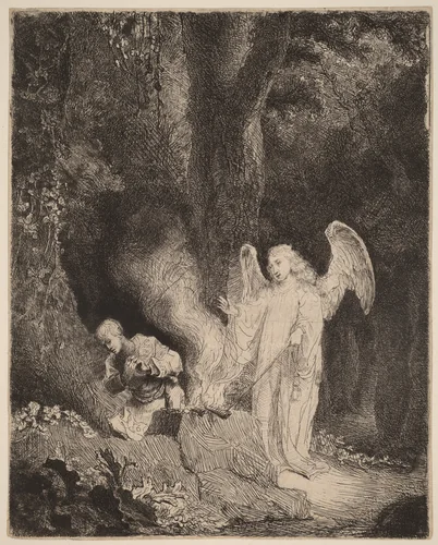 The Sacrifice of Gideon by Ferdinand Bol, print, 1616-1680