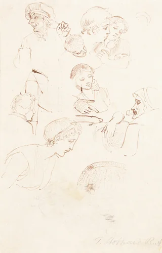 Sheet of Studies by Thomas Stothard, drawing, 1755-1834