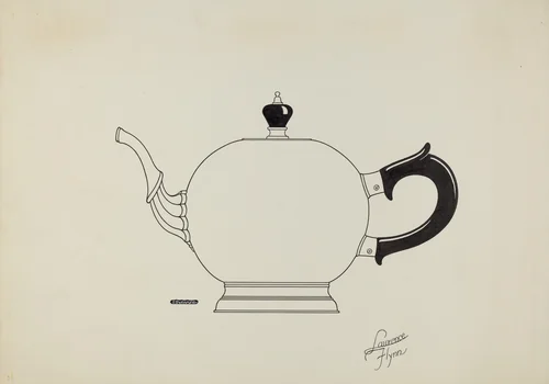 Silver Teapot by Lawrence Flynn, index of american design, 1936