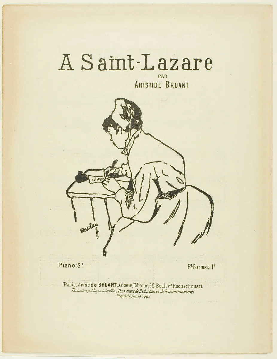 À Saint-Lazare by Henri de Toulouse-Lautrec, print, 1885