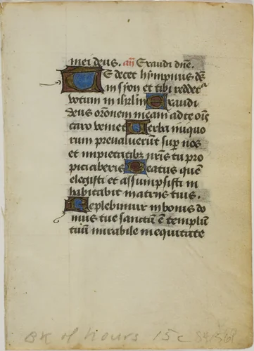 Illuminated Manuscript Leaf from a Book of Hours by European 13th-14th centuries, drawing, 1250-1399