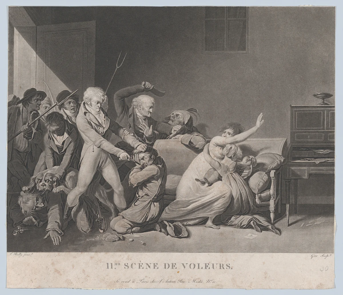 Second Scene of Thieves by Gror, print, 1804-1810