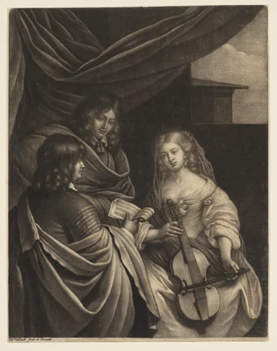 The Concert by Wallerant Vaillant, print, 1635-1677