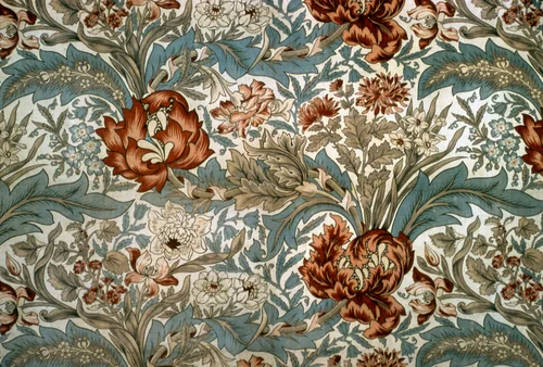 Panel (Formerly a Furnishing Textile) by Sidney Mawson, textile, 1890-1905