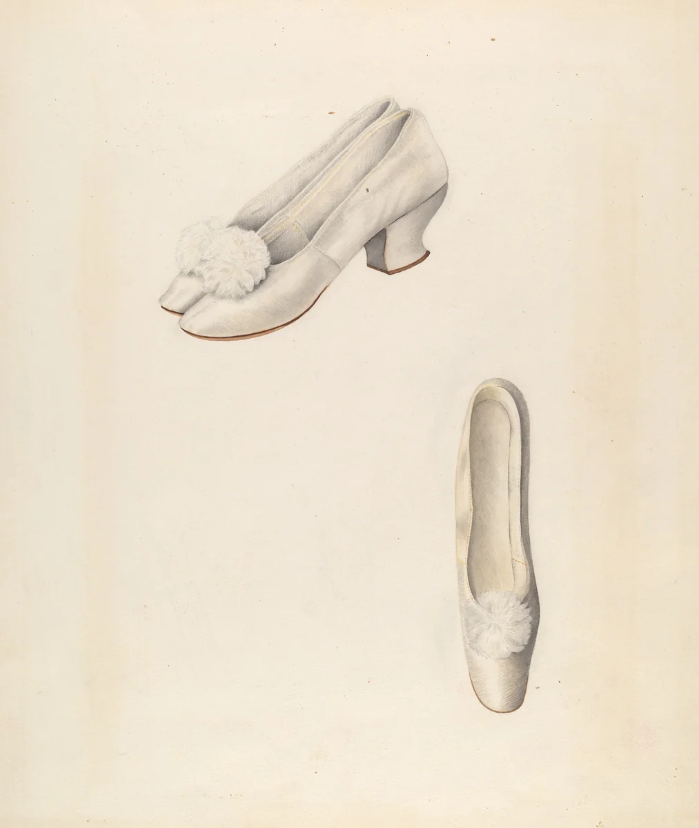 Woman's Slippers by Ray Price, index of american design, 1937