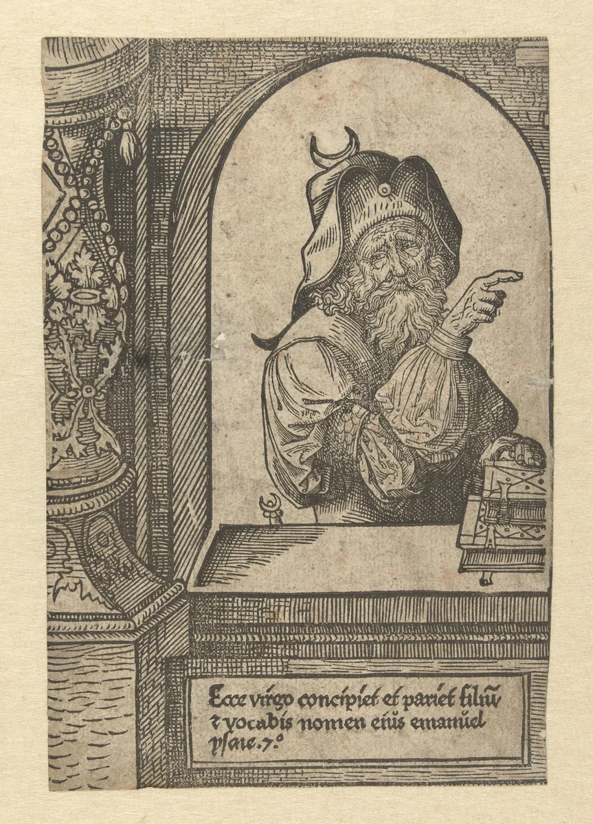 De profeet Jesaja by Jacob Cornelisz van Oostsanen, print, 1521-1525