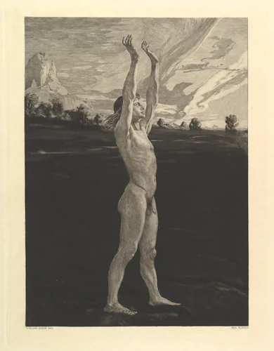 Und Doch, from the series Vom Tode Zweiter Teil by Max Klinger, print, 1870-1920