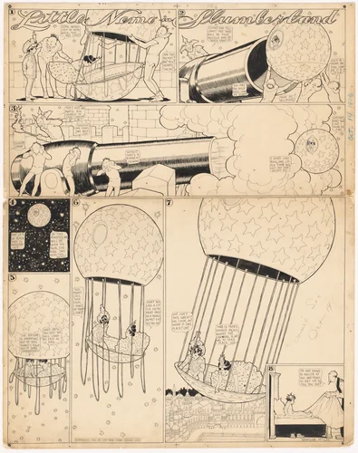Little Nemo in Slumberland: "I don't like this, one little tiny bit, not one tiny weenie bit" by Winsor McCay, drawing, 1906
