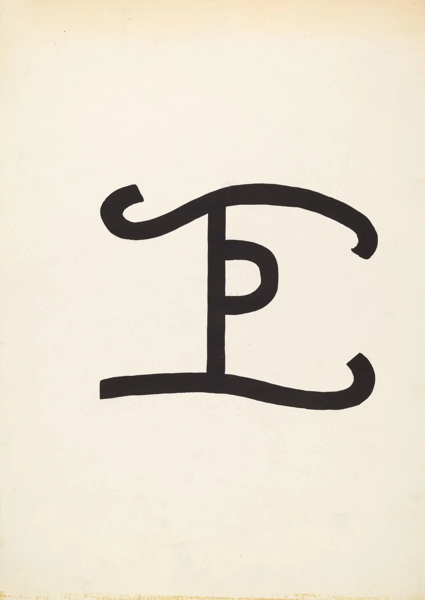 Cattle Brand by J. Henry Marley, index of american design, 1936