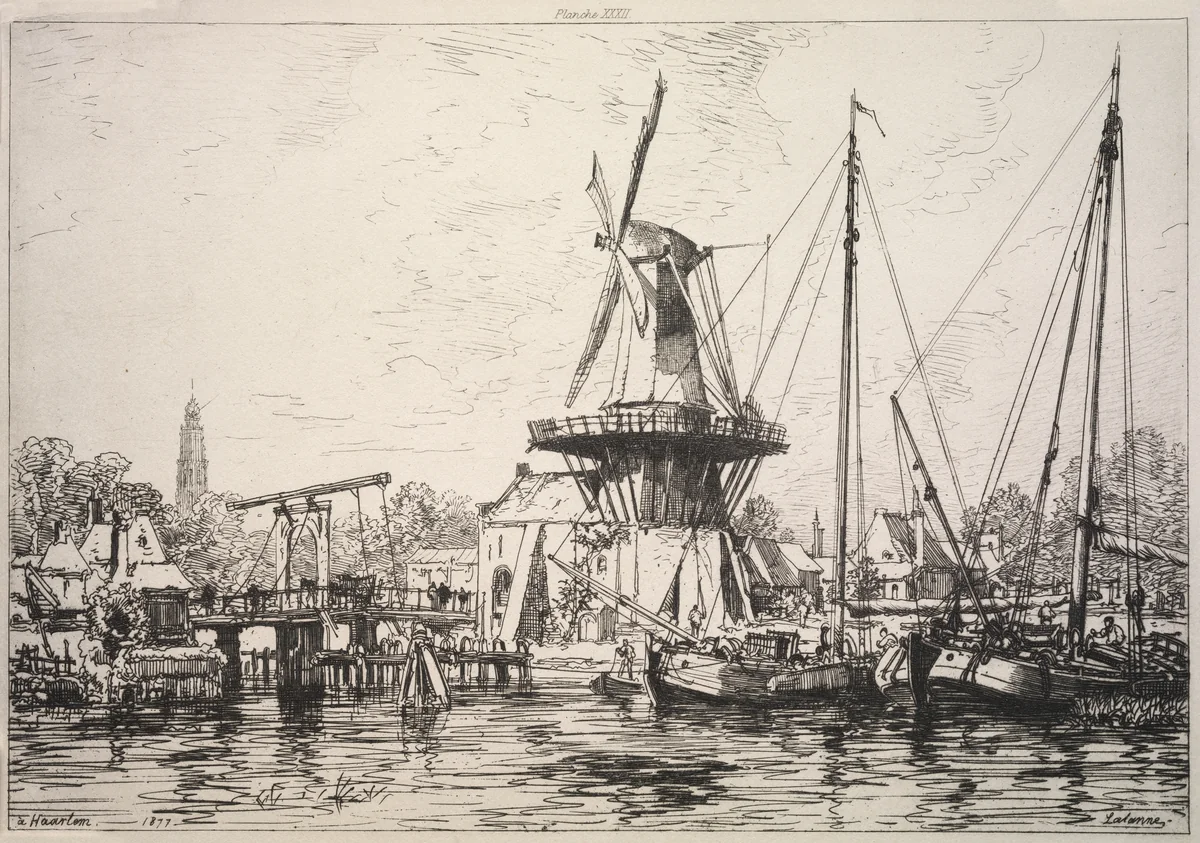 At Harlem (Holland) by Maxime Lalanne, print, 1877