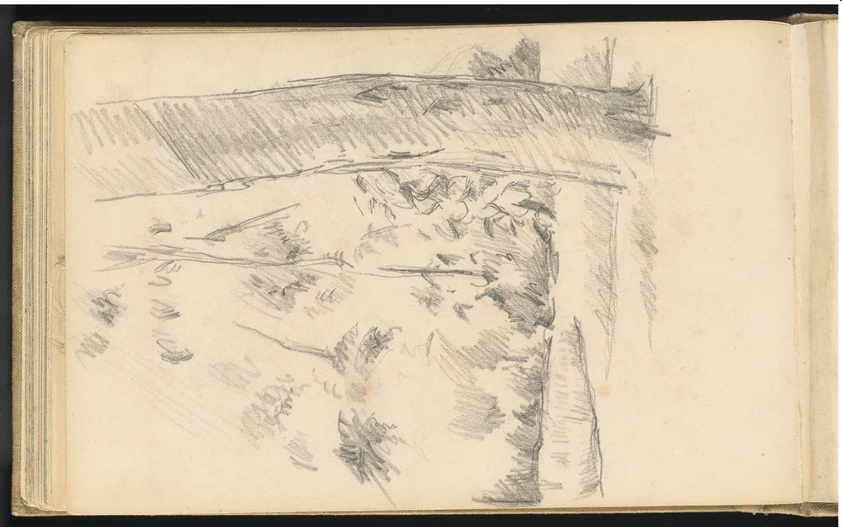 Trees and Shrubs by Paul Cezanne, drawing, 1883-1887