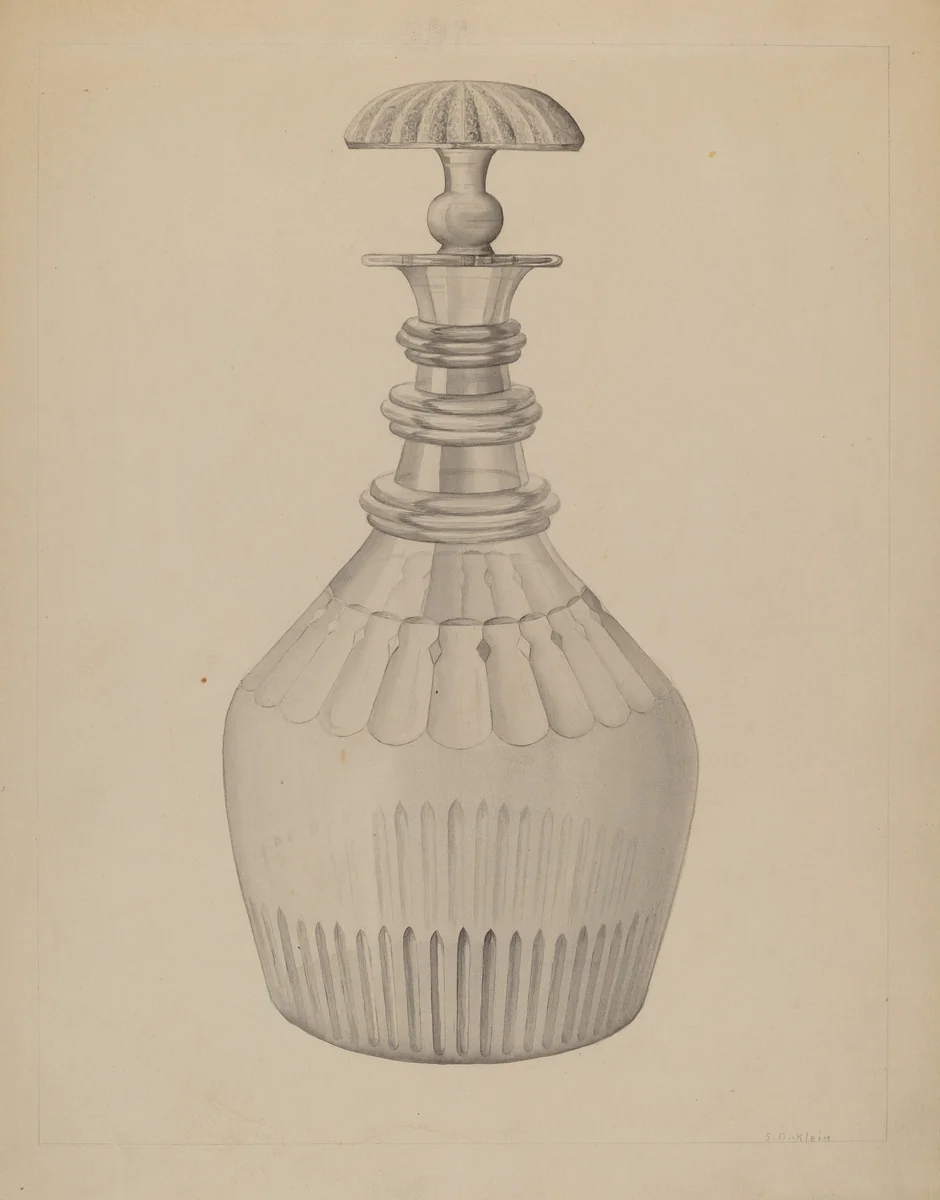 Carafe by Samuel O. Klein, index of american design, 1936