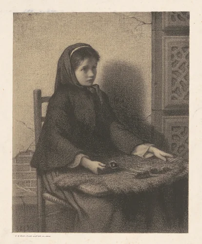 Violet Girl by William Morris Hunt, print, 1857
