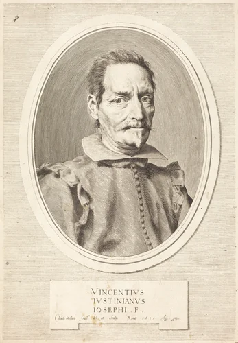 Vincenzo Giustiniani by Claude Mellan, print, 1631