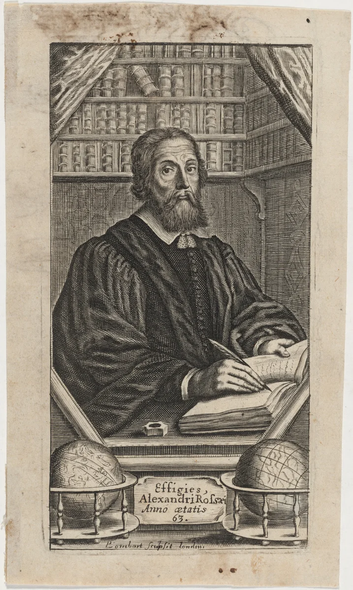 Alexander Ross, Chaplain to Charles I by Pierre Lombard, print, 1653