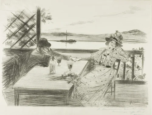 The Arbor by Jean-Louis Forain, print, 1893