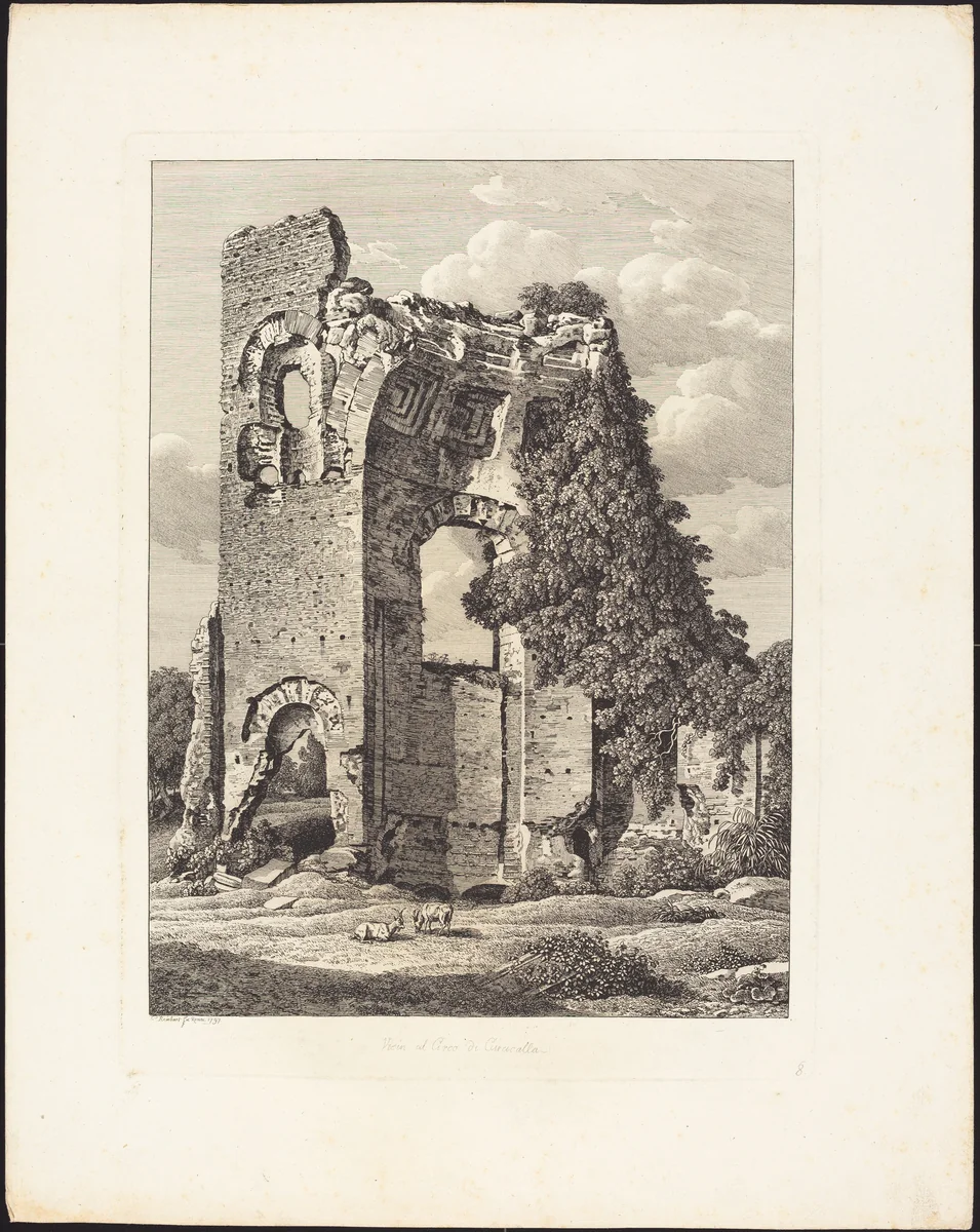 Vicino al Circo di Caracalla by Johann Christian Reinhart, portfolio, 1761-1847