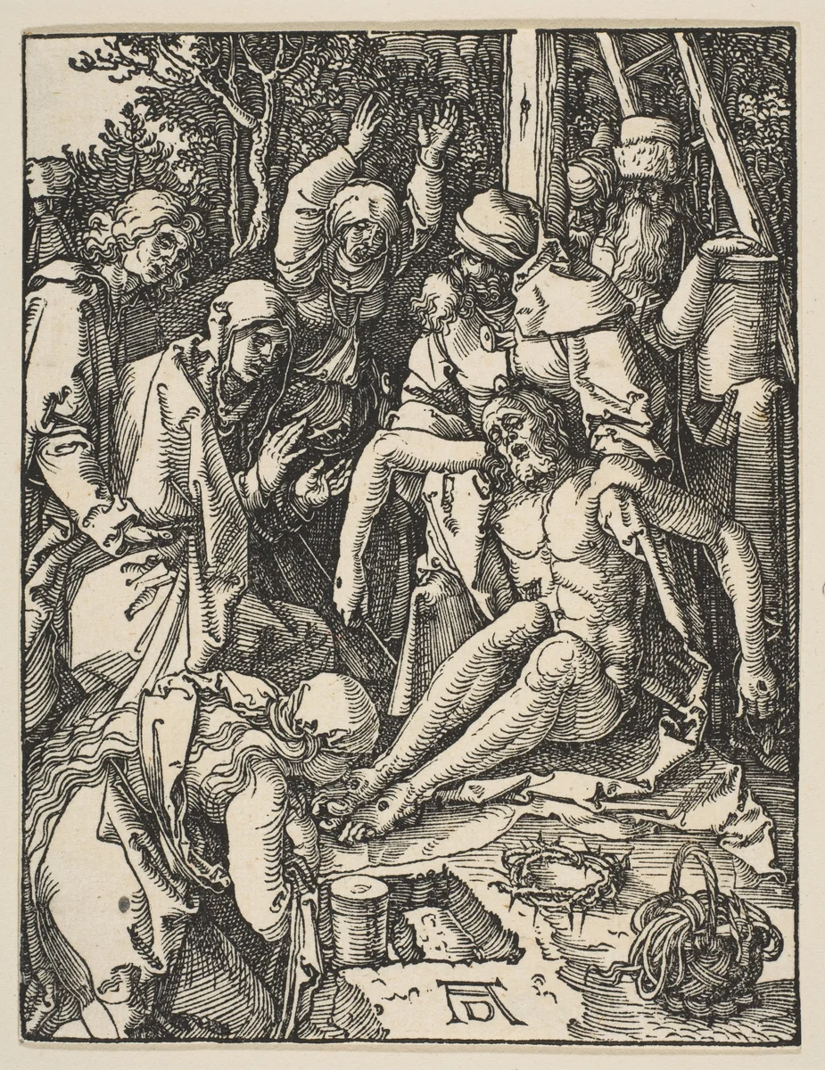 The Lamentation, from "The Small Passion" by Albrecht Dürer, print, 1509-1510