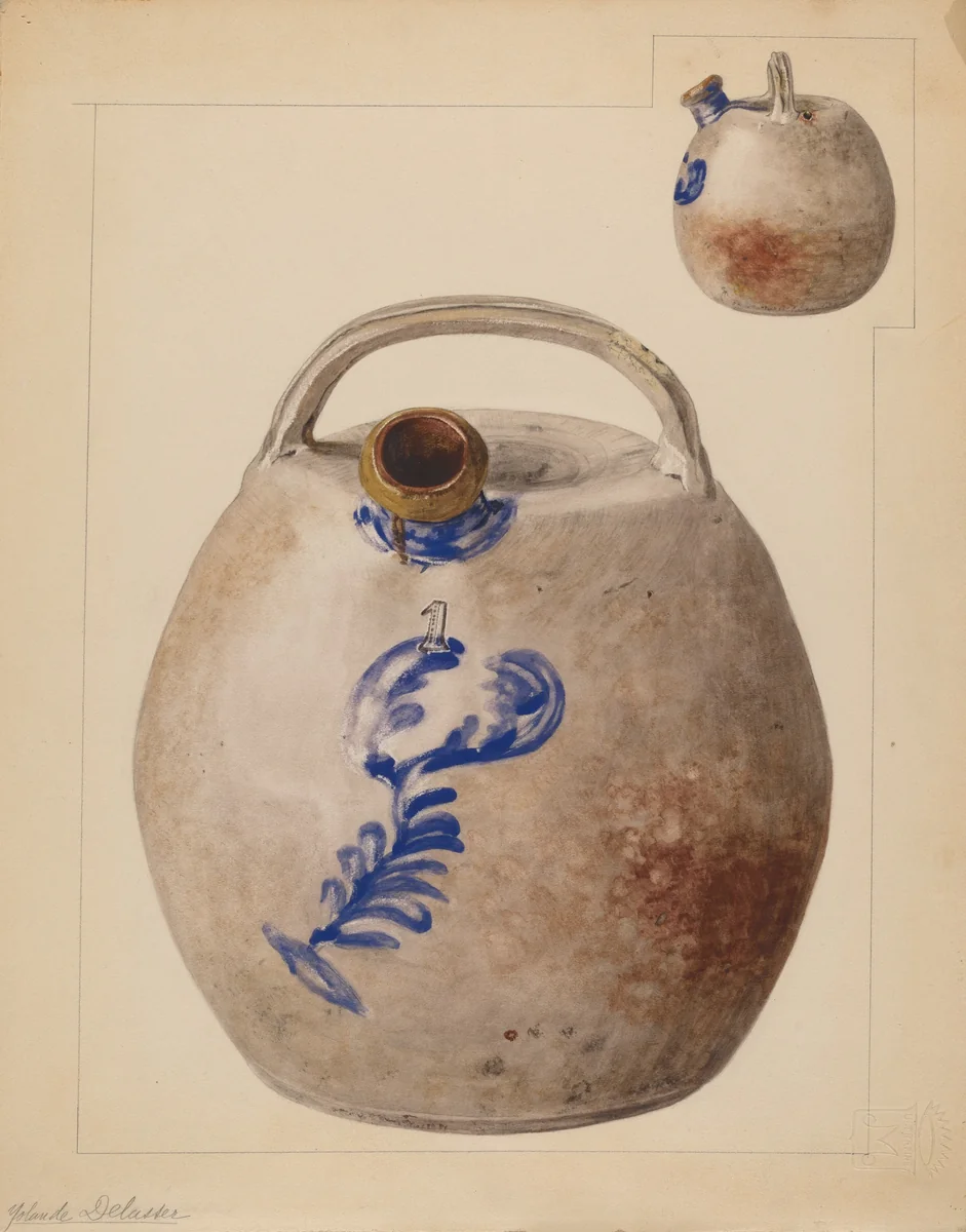 Harvester Jug by Yolande Delasser, index of american design, 1937