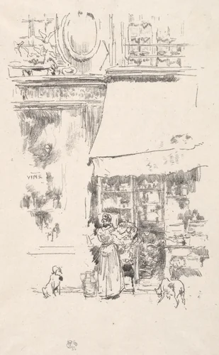 La frutière de la Rue de Grenelle by James McNeill Whistler, print, 1874