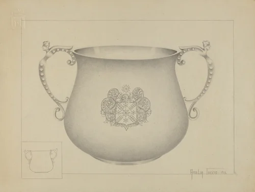 Silver Caudle Cup by Amelia Tuccio, index of american design, 1936