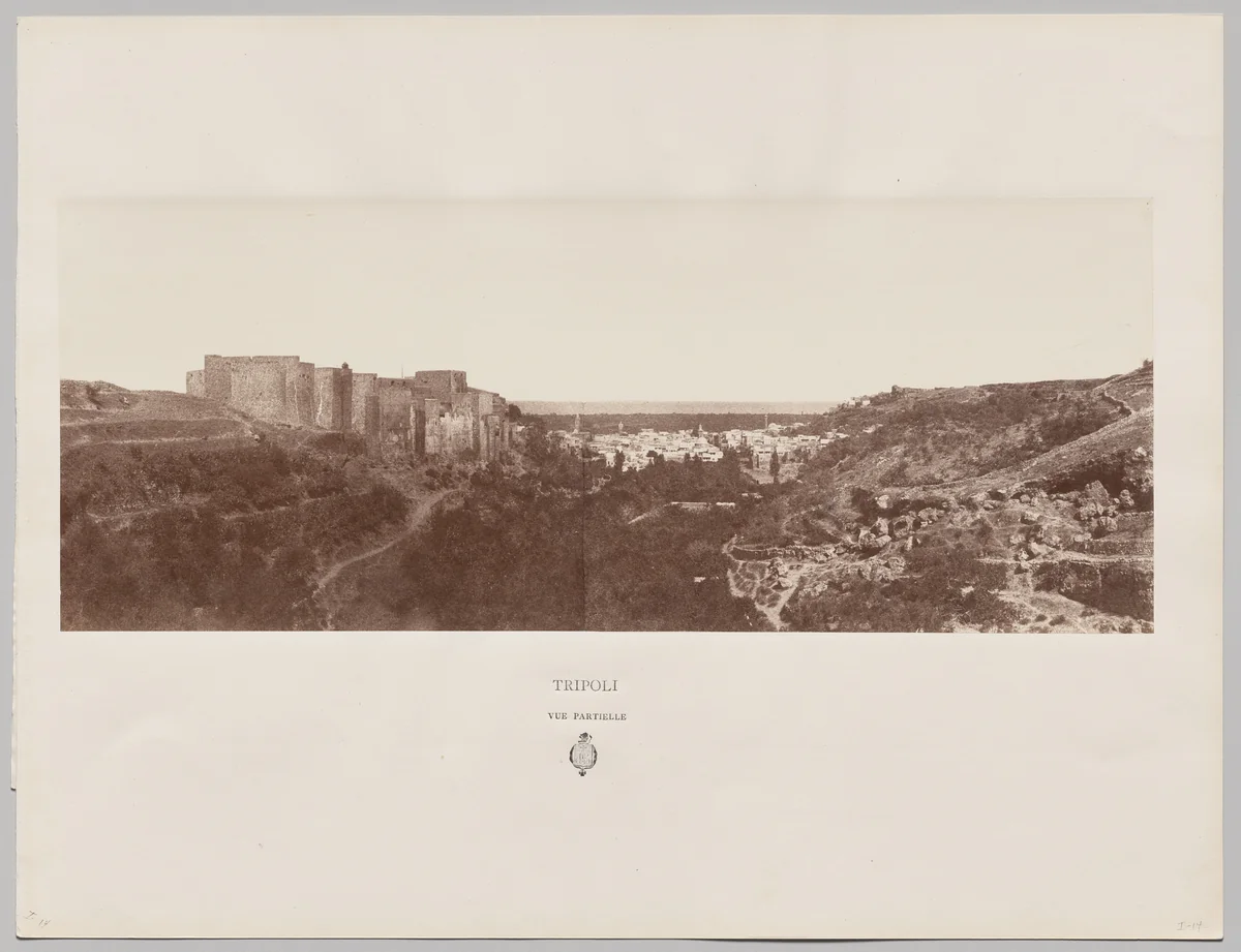 Tripoli, Vue Partielle by Louis de Clercq, photograph, 1859-1860