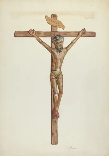 Crucifix by Carl O'Bergh, index of american design, 1938