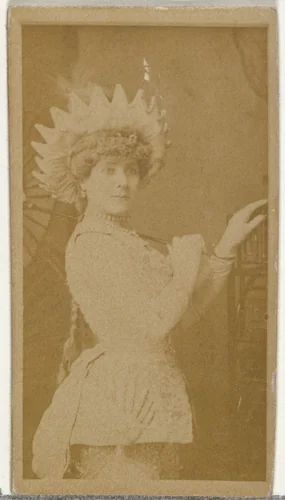 [Actress wearing pointed hat], from the Actors and Actresses series (N145-8) issued by Duke Sons & Co. to promote Duke Cigarettes by W. Duke, Sons & Co., photograph, 1890-1895