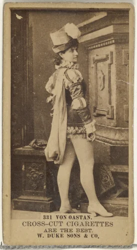 Card Number 331, Von Oastan, from the Actors and Actresses series (N145-3) issued by Duke Sons & Co. to promote Cross Cut Cigarettes by W. Duke, Sons & Co., photograph, 1880-1889