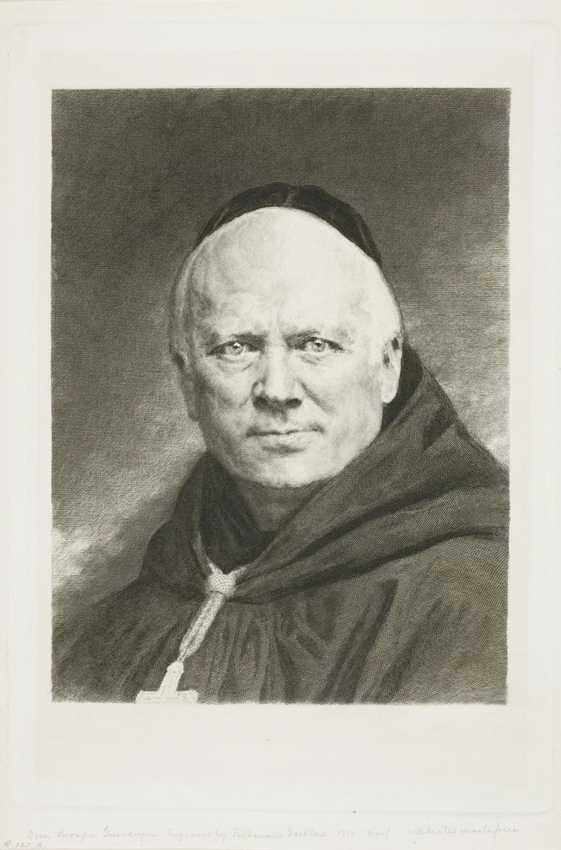 Dom Prosper Guéranger, Abbot of Solesmes by Claude-Ferdinand Gaillard, print, 1878