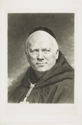 Dom Prosper Guéranger, Abbot of Solesmes by Claude-Ferdinand Gaillard, print, 1878
