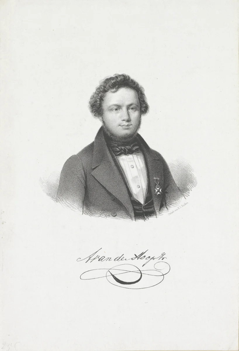 Portret van Adriaan van der Hoop Jr. by anonymous, print, 1822-1845