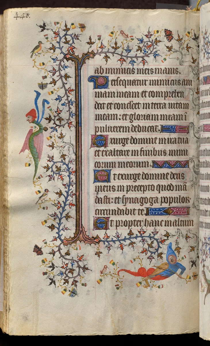 Hours of Charles the Noble, King of Navarre (1361-1425): fol. 214v, Text by Master of the Brussels Initials and Associates, book, 1400-1410