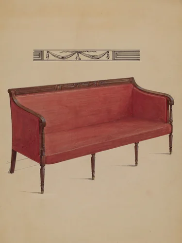 Sofa by Carl Weiss, index of american design, 1935-1942