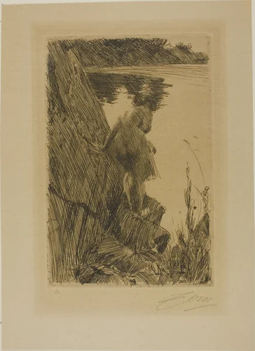 Bather (Evening) III by Anders Zorn, print, 1896