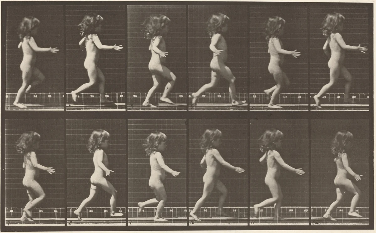 Plate Number 469. Child running by Eadweard Muybridge, photograph, 1887