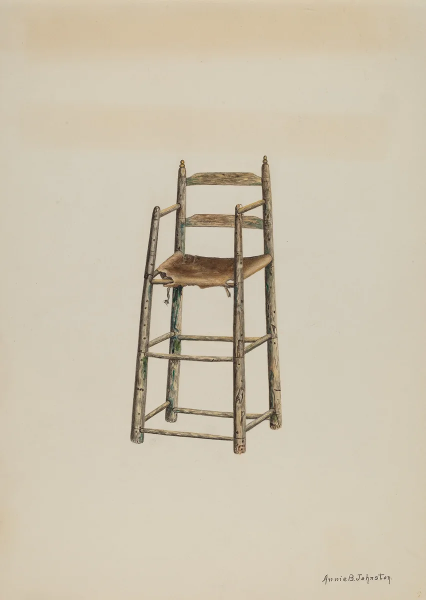 Child's High Chair by Annie B. Johnston, index of american design, 1939
