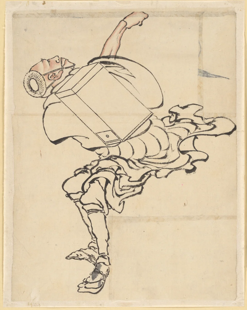 Fan Peddler by Katsushika Hokusai (葛飾 北斎), painting, 1700-1899
