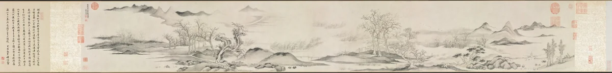 Water Village by Wen Boren, painting, 1570