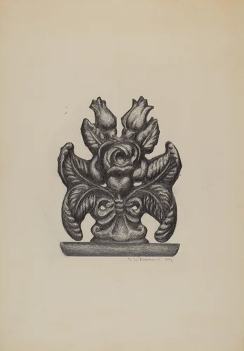 Fragment of Fence by Austin L. Davison, index of american design, 1937