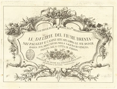 Title Page by Giovanni Francesco Costa, print, 1711-1773