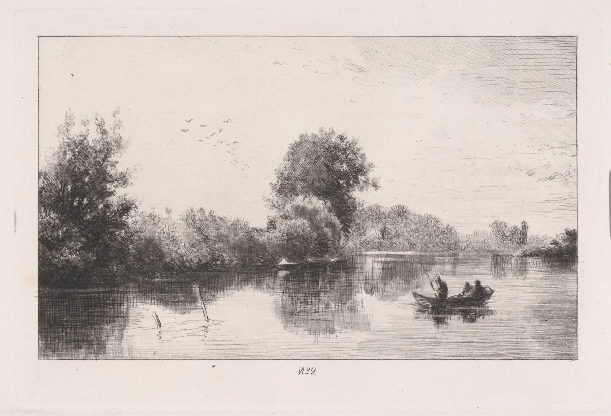 Bords de la Marne by Charles Jacque, print, 1857-1867