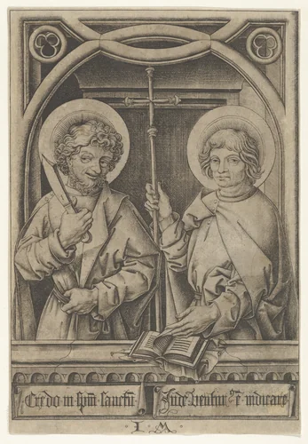 St. Bartholomew and St. Philip, from The Apostles by Israhel van Meckenem, print, 1435-1503