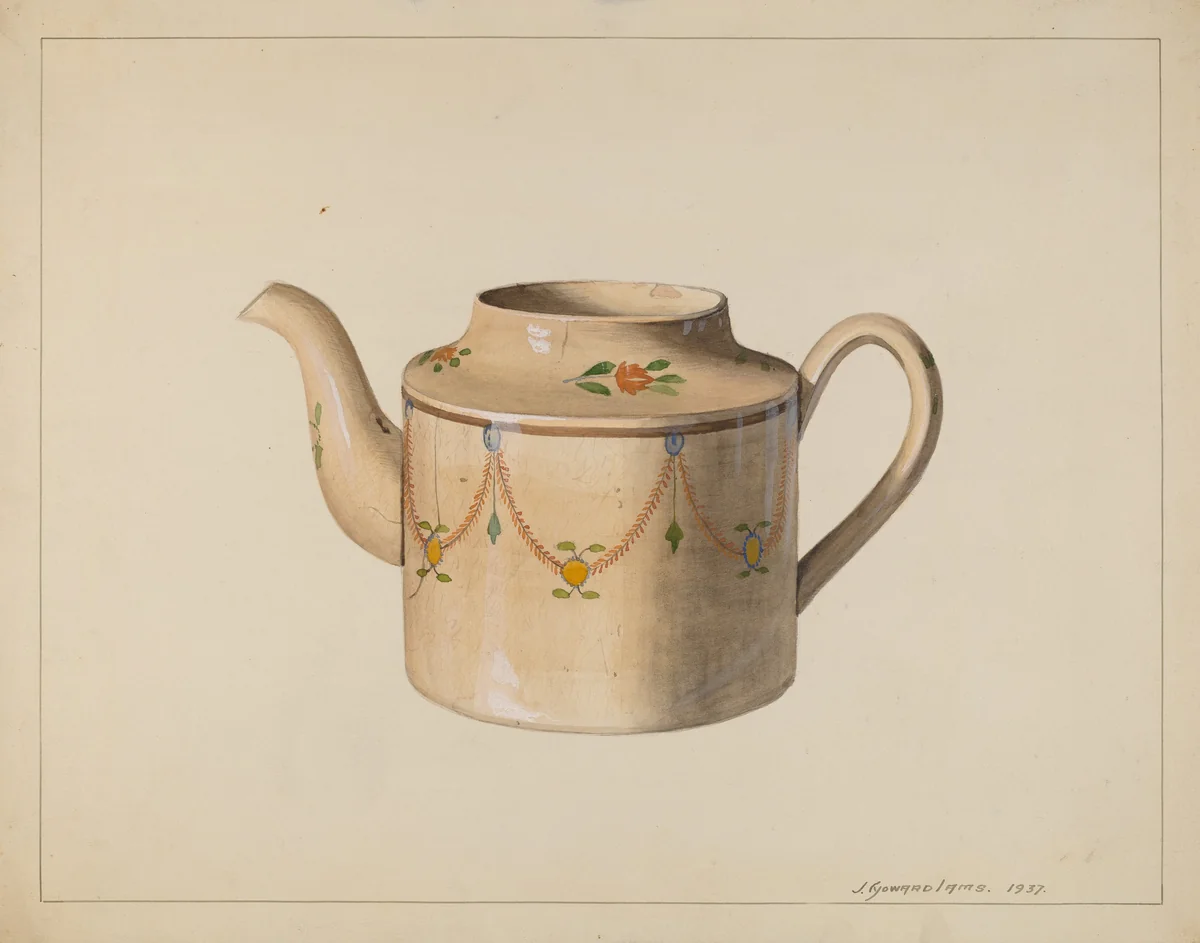 Teapot by J. Howard Iams, index of american design, 1937