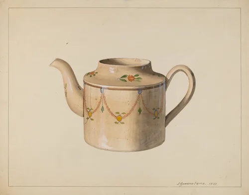 Teapot by J. Howard Iams, index of american design, 1937