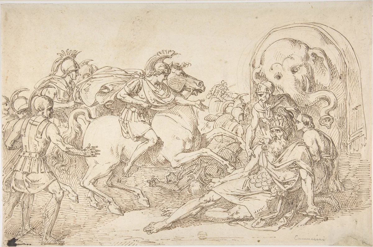 Alexander and Porus by Vincenzo Camuccini, drawing, 1771-1844
