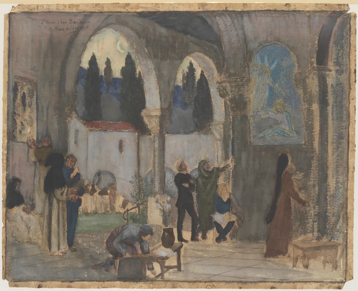 Christian Inspiration by Pierre Puvis de Chavannes, drawing, 1883-1886