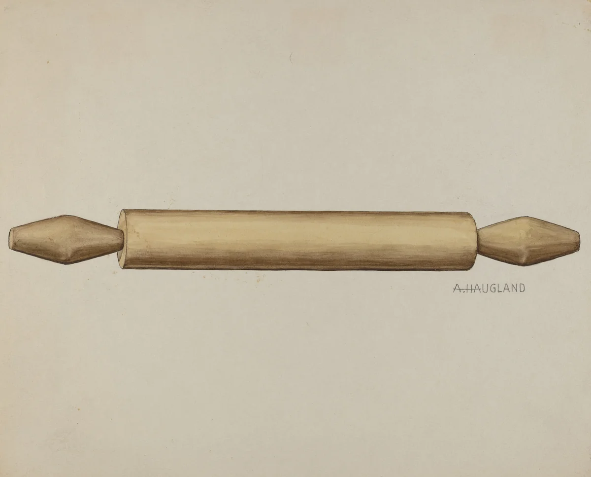 Rolling PIn by Augustine Haugland, index of american design, 1937