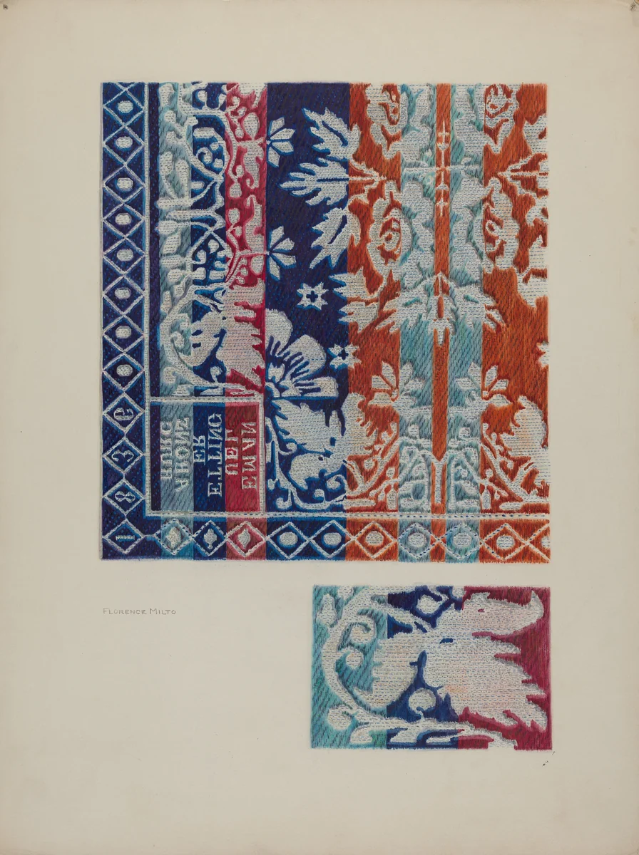 Coverlet by Florence Milto, index of american design, 1940