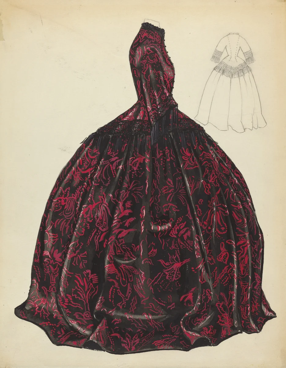 Dress by Dorothy Gernon, index of american design, 1935-1942